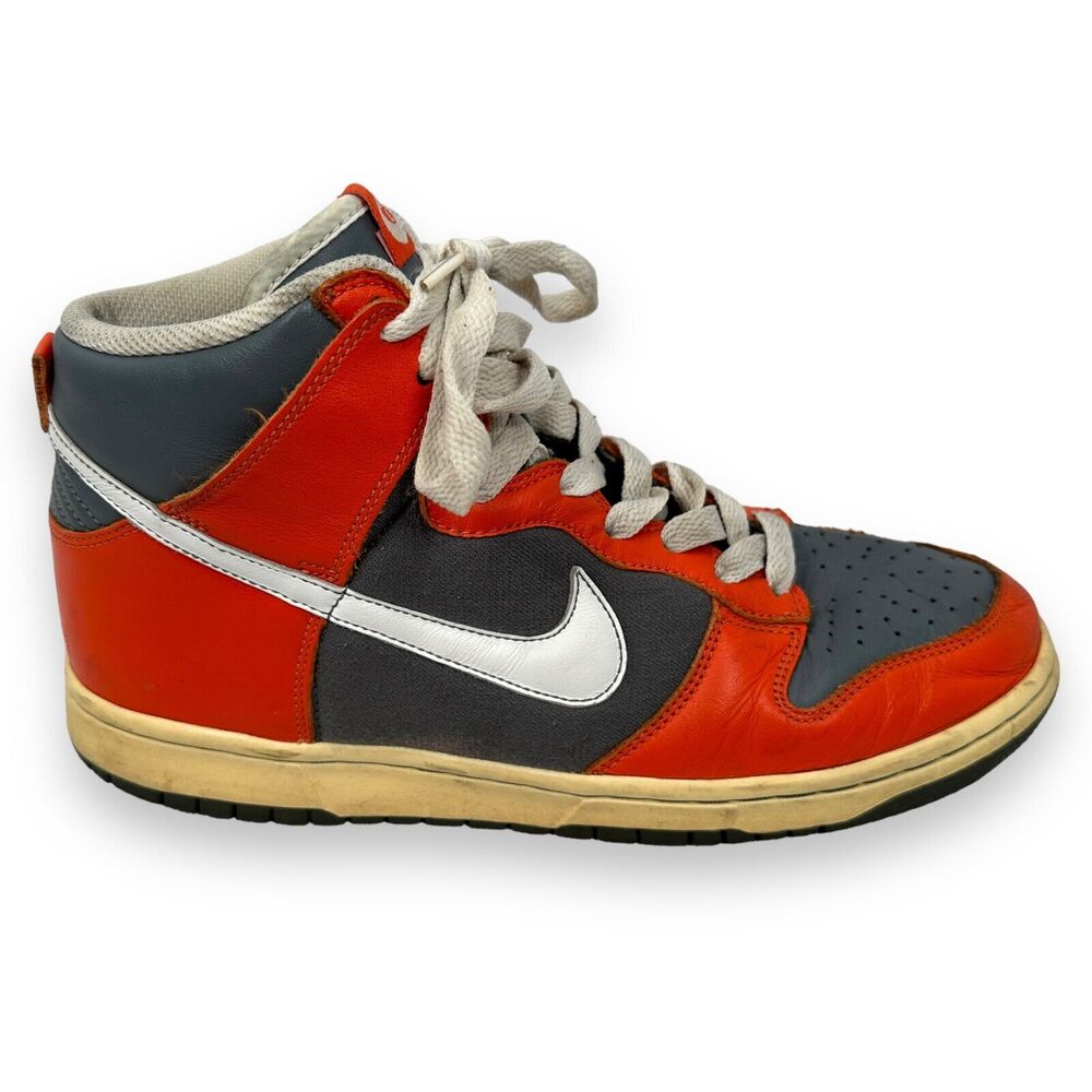 Nike Dunk High College Orange Flint Gray Mens 10 Sneaker 309432-812‎ Shoes